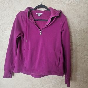 ATHLETA Cozy Karma 1/4 Zip Hoodie XXS Electric Fuschia Pink Sweatshirt